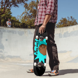 Skate Azul Negro Yo Man o que você quer Histórias em qua