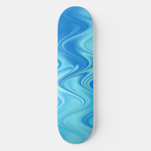Skate Azul Ondulado Abstrato