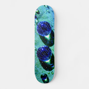 Skate Azul Raindrosóis Água Pérolas Macro Engraçado Foto