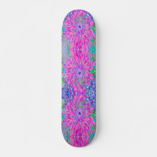 Skate Azul rosa legal e Artsy Roxo Dahlia Bloom
