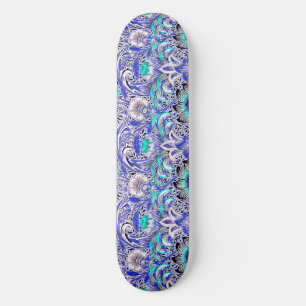 Skate Azul vintage rosa Corncockle de William Morris