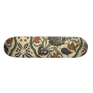 Skate Azulejo Floral Decorativo