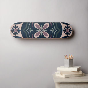 Skate Azulejos Florais Geométricos Terrosos