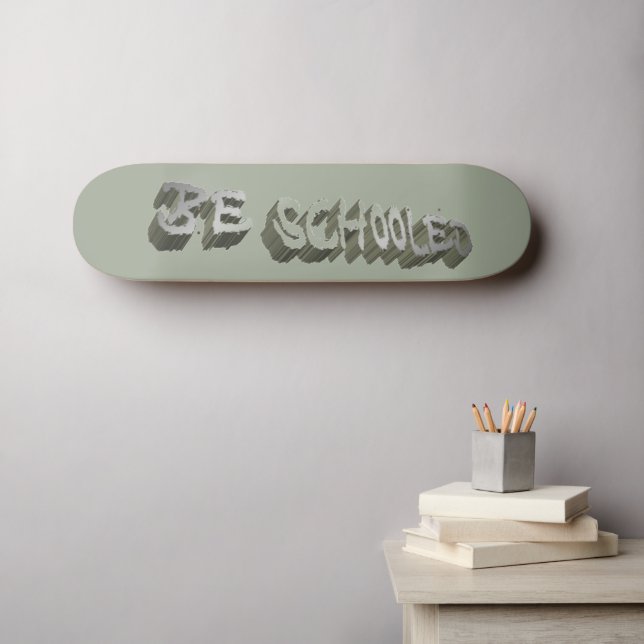 Skate B. Cinzas escolares — Branco (Arte de parede (Horz))