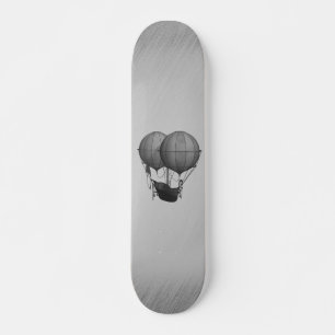 Skate Balões de Ar Quente de Prata Steampunk com Navio