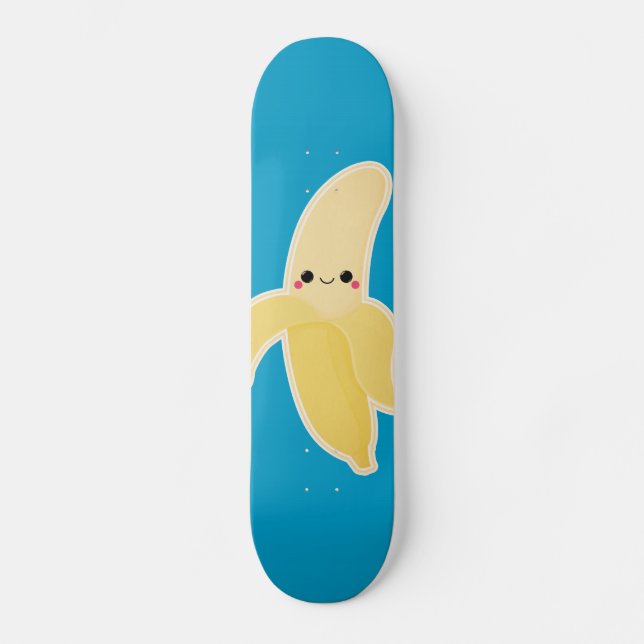 Skate Banana de Kawaii no azul (Frente)