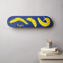Skate Banana Slugs Amarelo e Real Azul Personalizado