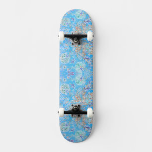 Skate Banda floral azul-branca