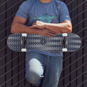 Skate Bandas Abstrato, preto e branco, monograma