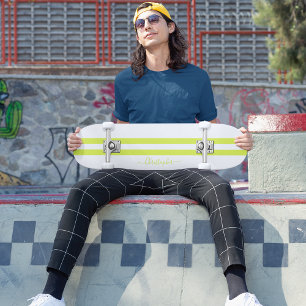 Skate Bandas de Corrida Branca do Verde limão Moderno M