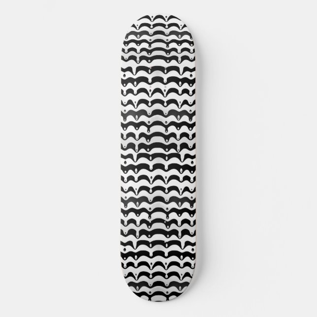 Skate Bandas de Zebra Pretas e Brancas (Frente)