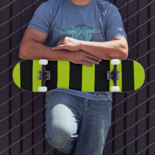 Skate Bandas irregulares - Verde limão e preto
