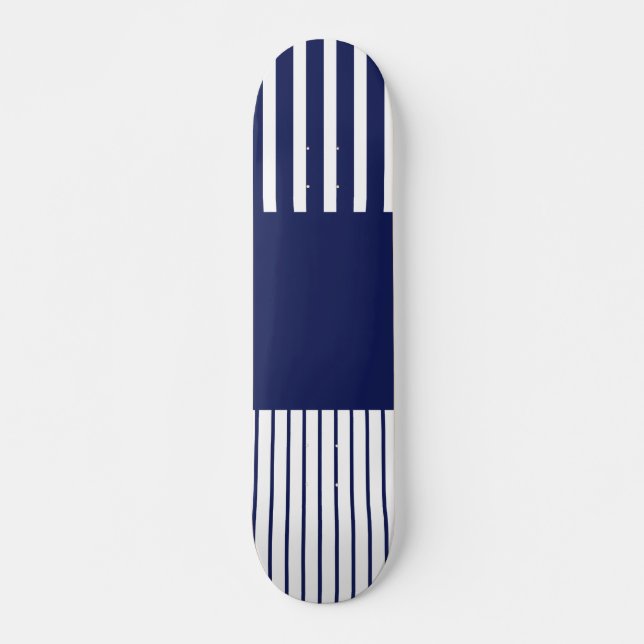 Skate Bandas Pop de cor - Azul e Branco (Frente)