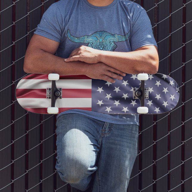 Skate Bandeira Americana (America Flag Skateboard!)