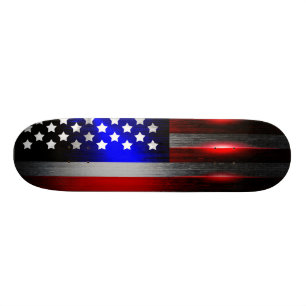 Skate Bandeira Americana Cortada a Laser de Ponta 1