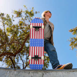 Skate Bandeira Americana Estrelas Listras Patriótico Ska
