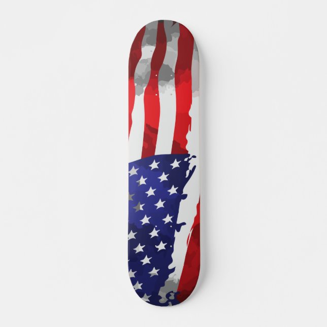 Skate Bandeira Americana Vermelha White Blue EUA (Frente)