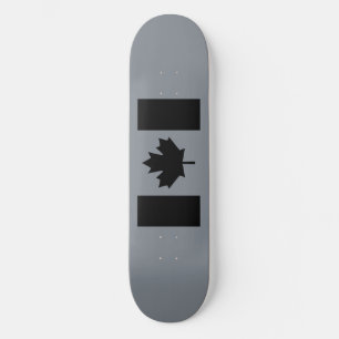 Skate Bandeira Canadense em Decor Negro