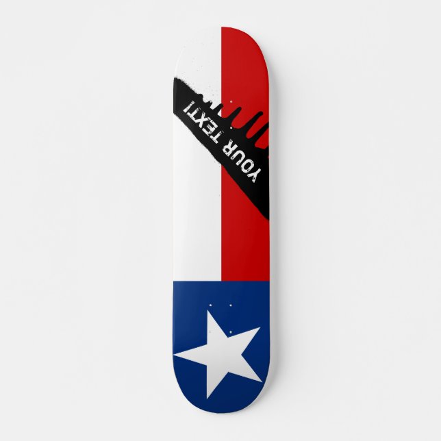 Skate Bandeira clássica do estado de Texas (Frente)