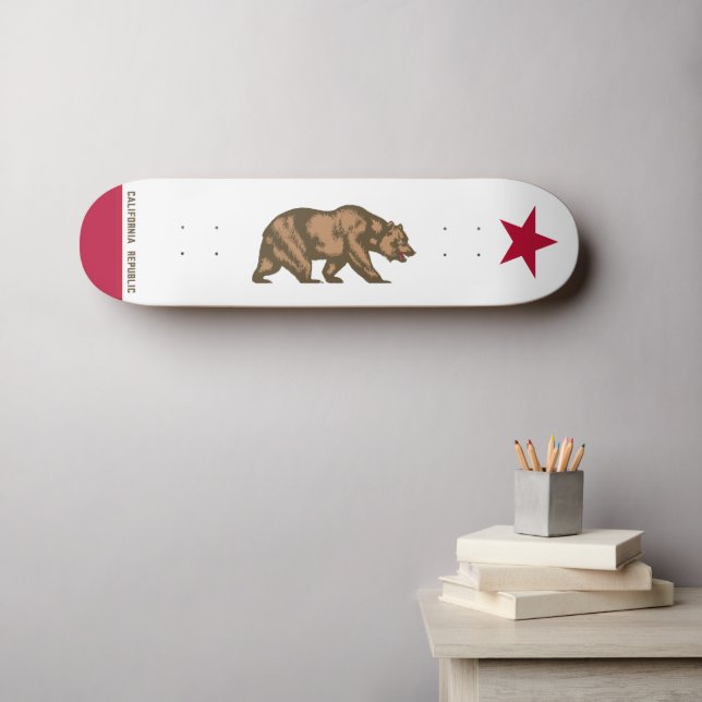 Skate Bandeira da Califórnia - Desconstruída (Arte de parede (Horz))