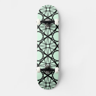Skate Bandeira da Casa Geométrica Preta e Verde