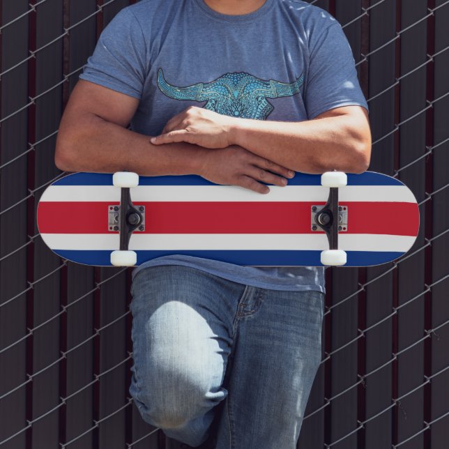 Skate bandeira da Costa Rica (Ao ar livre 3)