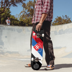 Skate bandeira da Eslováquia (variante vertical)