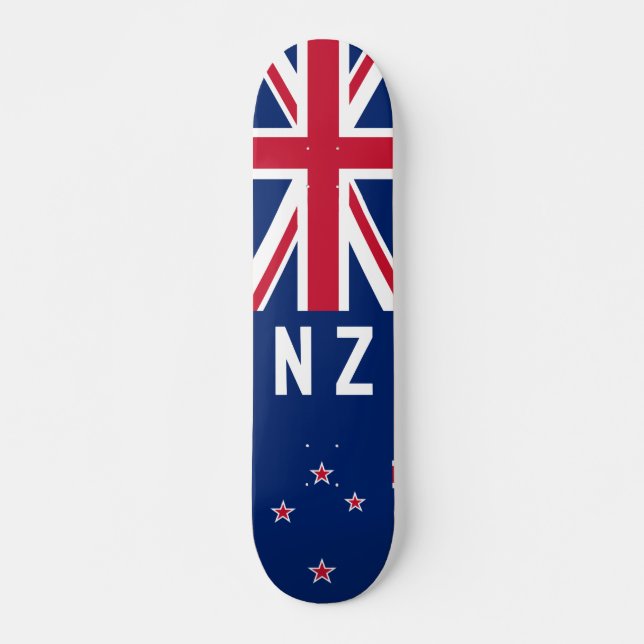 Skate Bandeira da Nova Zelândia - Estilizada (Frente)