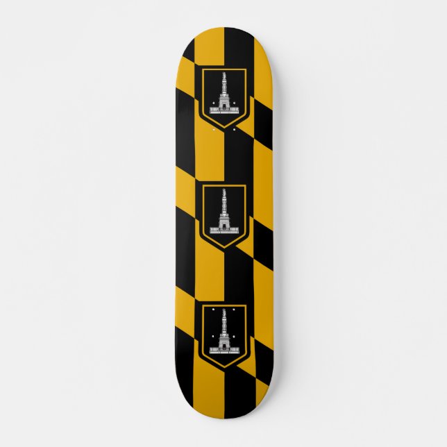 Skate Bandeira de Baltimore, Maryland (Frente)
