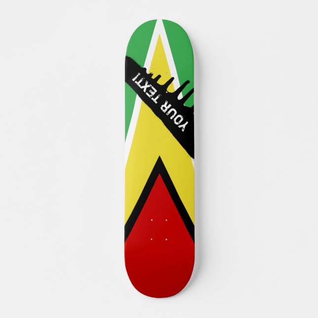 Skate Bandeira de Guyana (Frente)