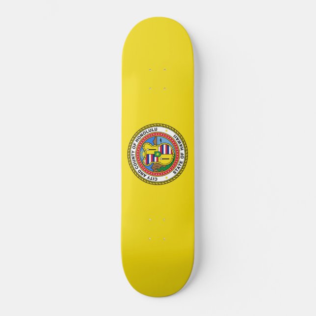 Skate Bandeira de Honolulu (Havaí) (Frente)