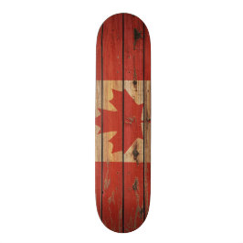 Skate Bandeira de madeira rústica de Canadá