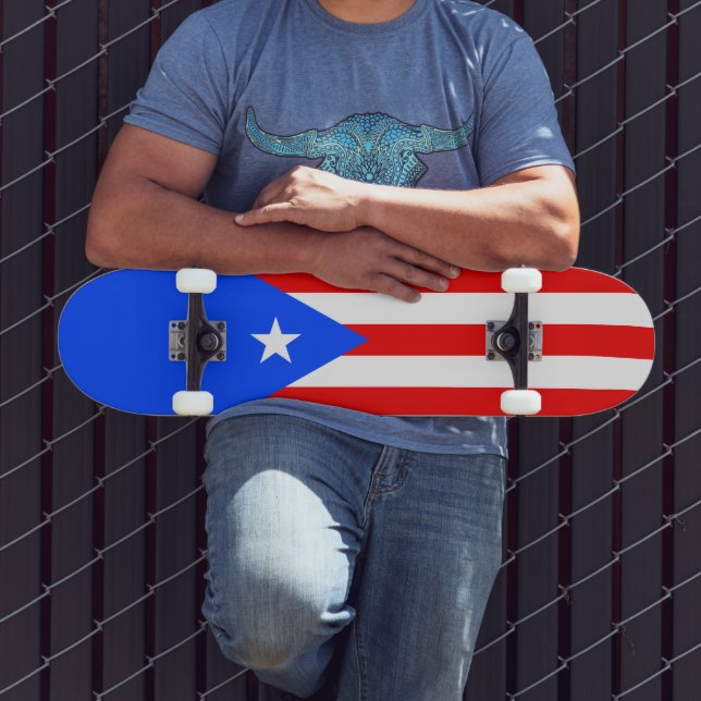 Skate Bandeira de Porto Rico (Ao ar livre 3)