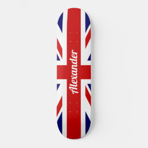 Skate Bandeira de Reino Unido/Union Jack personalizado