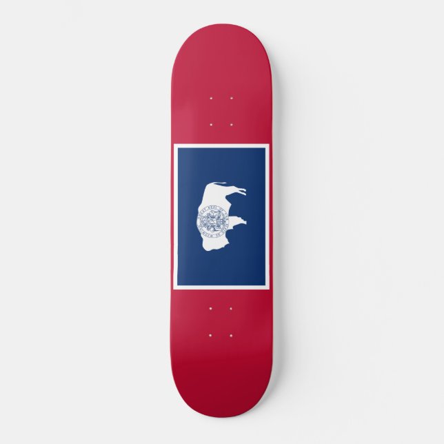 Skate Bandeira de Wyoming (Frente)