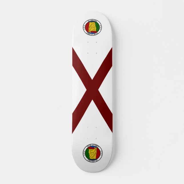 Skate bandeira do Alabama (Frente)