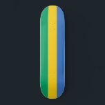 Skate Bandeira do Gabão (Gabão)<br><div class="desc">Esta design apresenta a bandeira nacional do Gabão, que é um país na costa oeste da África Central. Gabão está localizado no equador. O Gabão é confinado pela Guiné Equatorial a noroeste; Camarões a norte; a República do Congo a leste e a sul; e o Golfo da Guiné a oeste....</div>