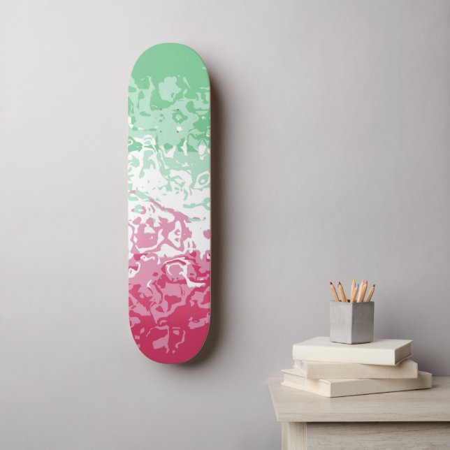 Skate Bandeira do Orgulho Abrosexual Psicodélico Groovy  (Arte de parede)