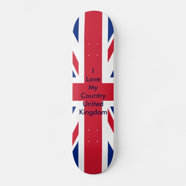 Skate Bandeira do Reino Unido: MUSEUM Zazzle - Amo O Meu (Frente)