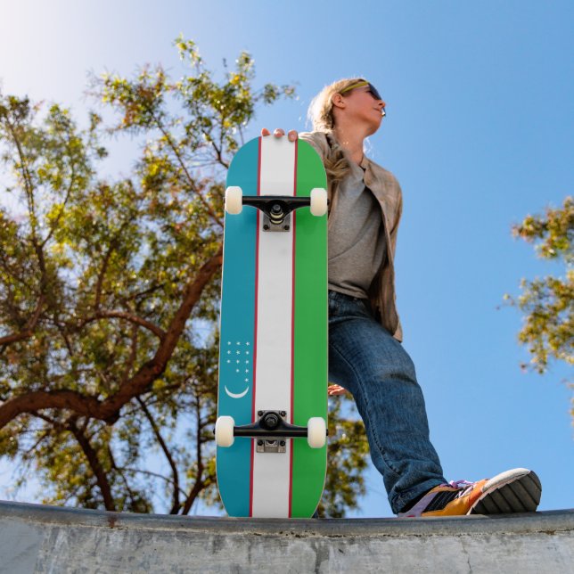 Skate bandeira do Usbequistão (Ao ar livre 1)