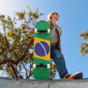 Skate Bandeira estilizada do Brasil