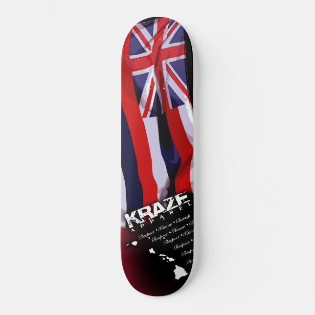 Skate Bandeira havaiana (Frente)
