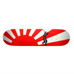 Skate Bandeira japonesa com Ninja