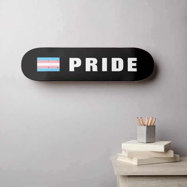 Skate Bandeira LGBTQ Arco-íris Trangender Orgulho Person (Arte de parede (Horz))