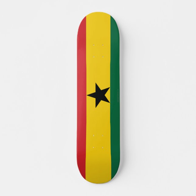 Skate Bandeira lisa de Ghana (Frente)