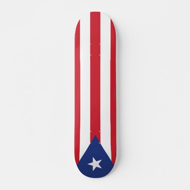 Skate Bandeira lisa de Puerto Rico (Frente)