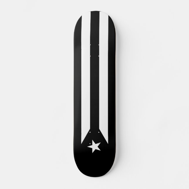 Skate Bandeira negra de Porto Rico (Frente)