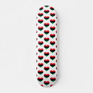 Skate bandeira pan-africana coração história negra afro-