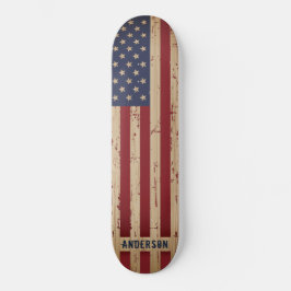 Skate Bandeira Patriótica Americana da Madeira Russa Per