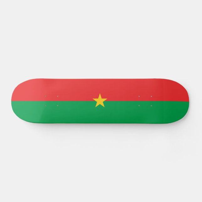 Skate Bandeira Patriótica Burkina Faso (Horz)